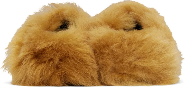 The Attico Tan Mini Robin Sabot Slippers - Image 2
