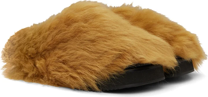 The Attico Tan Mini Robin Sabot Slippers - Image 4
