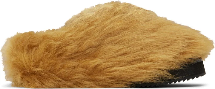 The Attico Tan Mini Robin Sabot Slippers