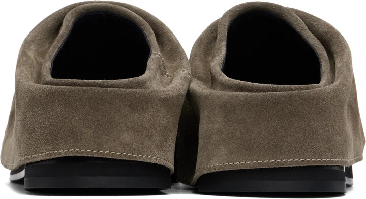 The Attico Taupe Mini Robin Slip-on Loafers - Image 2