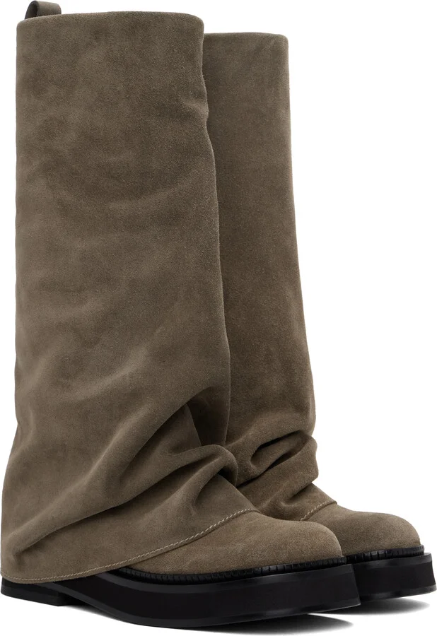 The Attico Taupe Robin Combat Boots - Image 4