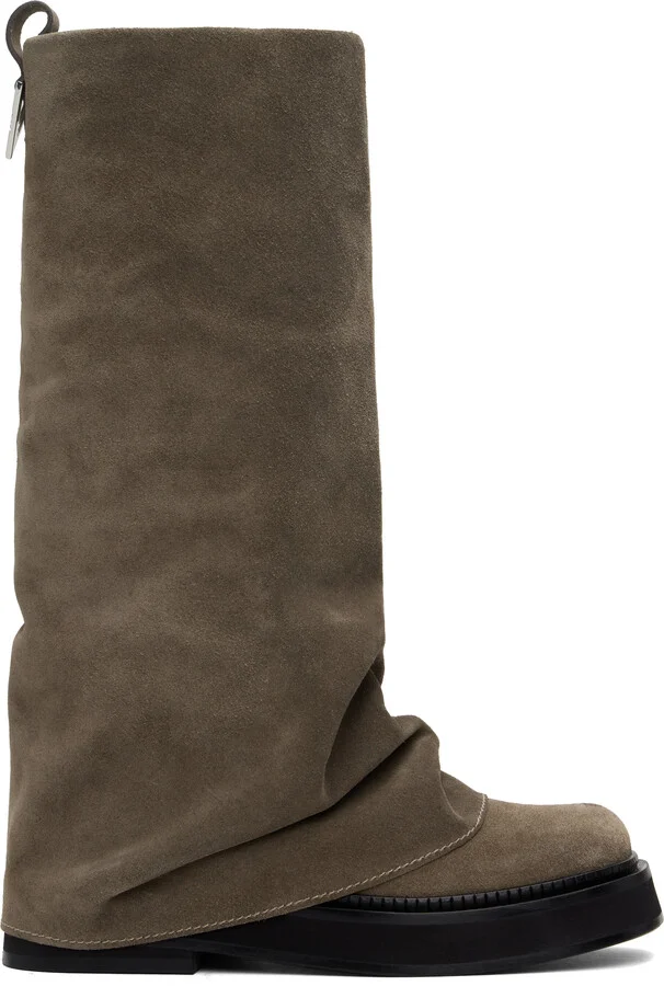 The Attico Taupe Robin Combat Boots