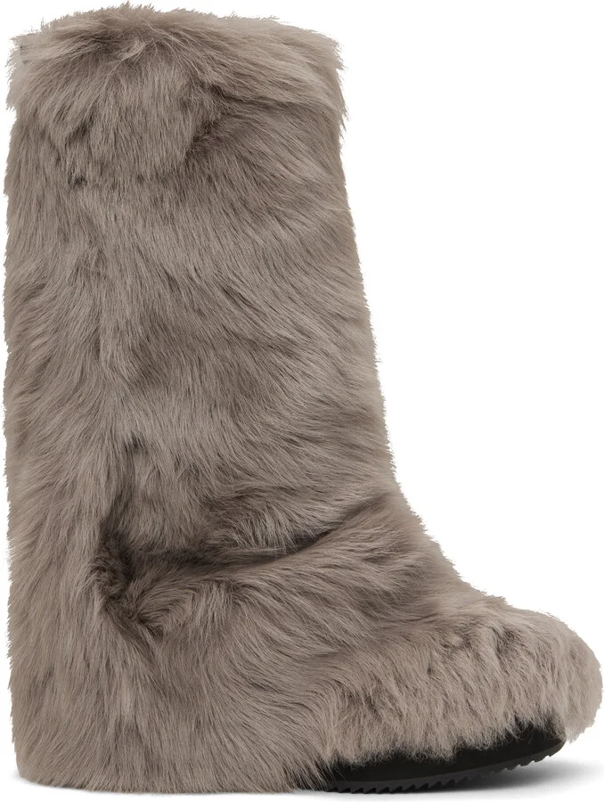 The Attico Taupe Robin Combat Boots