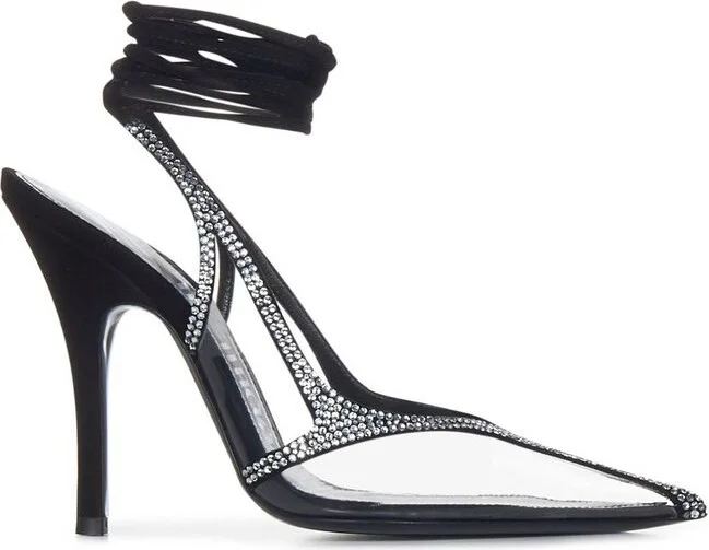 The Attico Venus Chrome Slingbacks