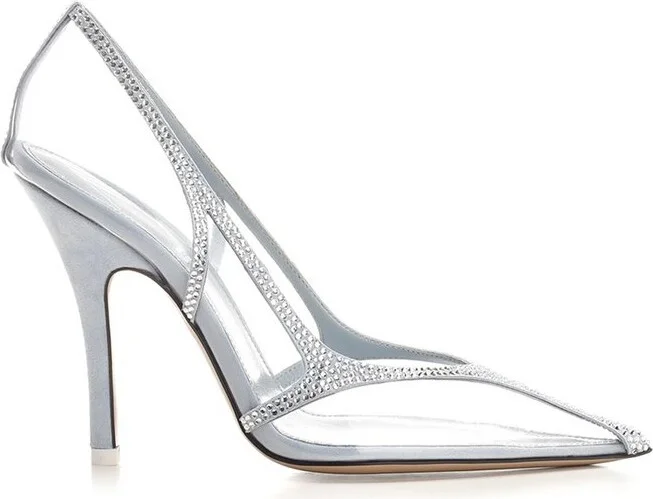 The Attico Venus Embellished Pointed Toe Pumps