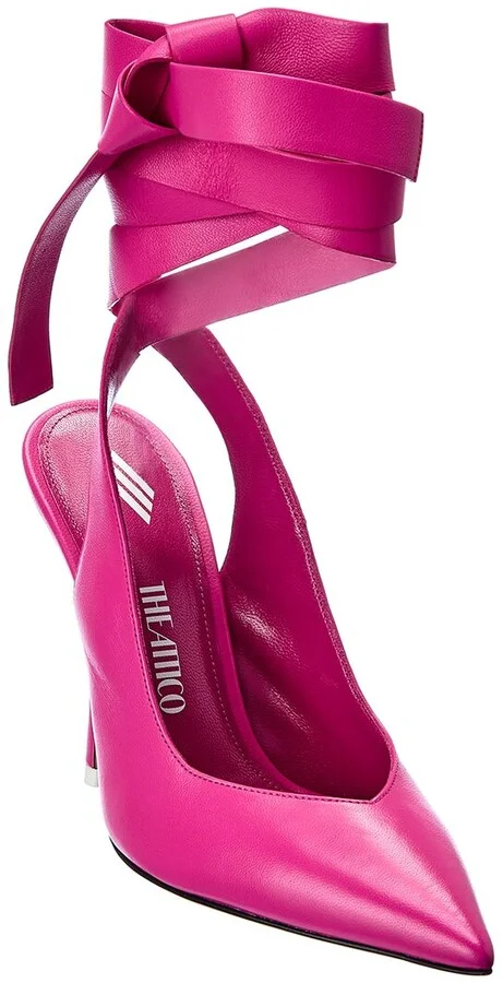 The Attico Venus Leather Slingback Pump