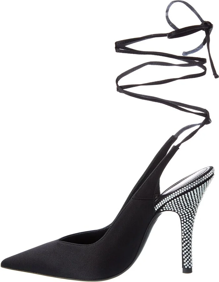 The Attico Venus Satin Slingback Pump - Image 2