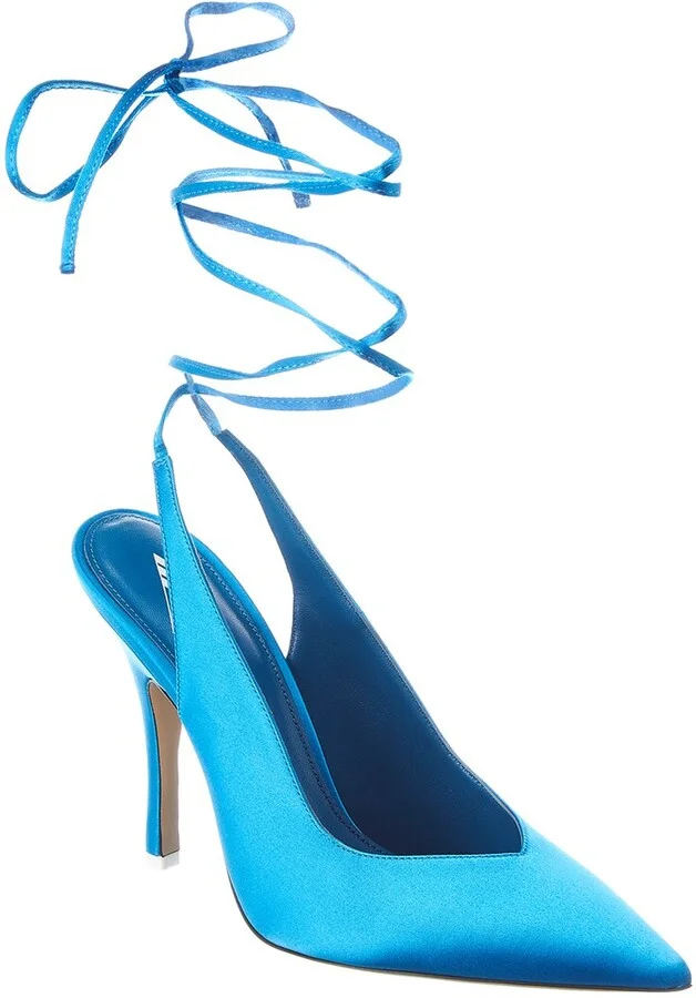 The Attico Venus Satin Slingback Pump