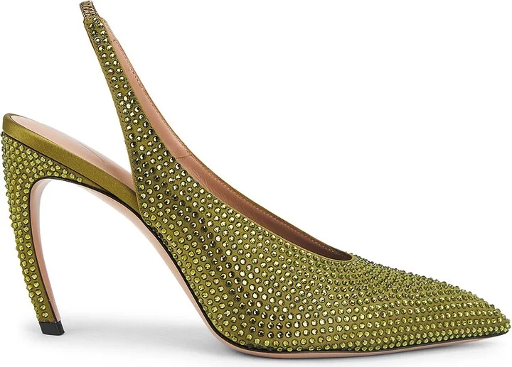 THE ATTICO Viper Slingback Pump in Green