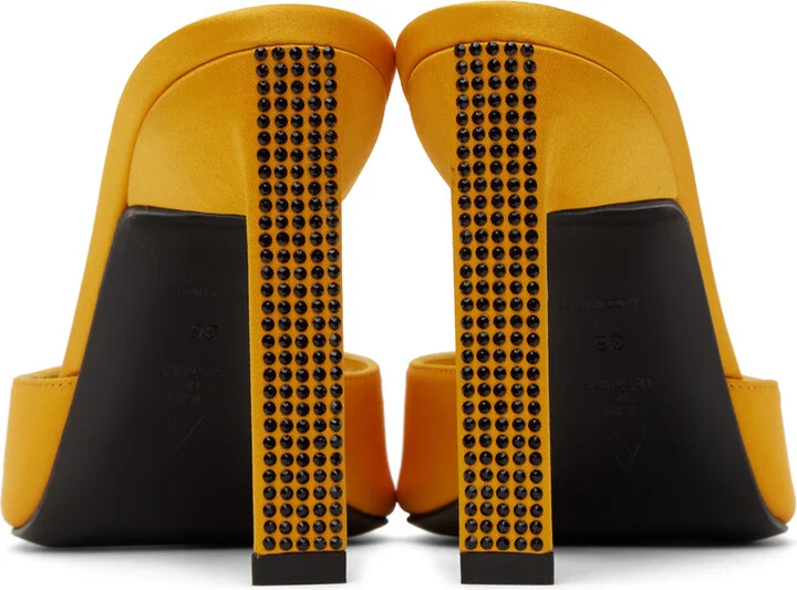 The Attico Yellow Kaia Heeled Sandals - Image 2