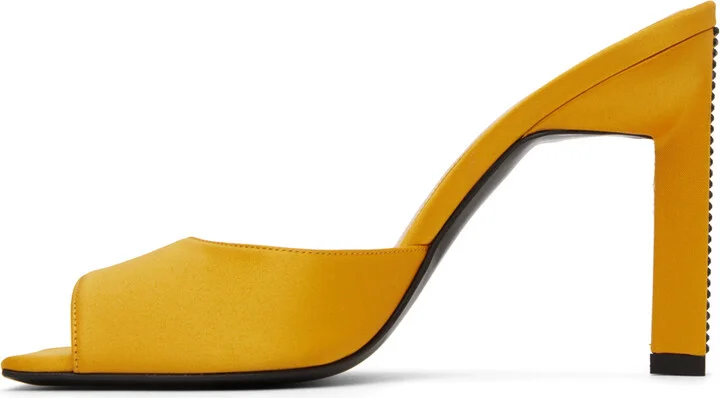 The Attico Yellow Kaia Heeled Sandals - Image 3