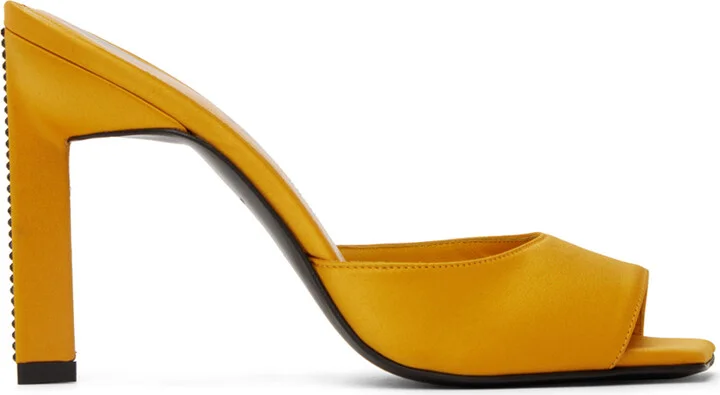 The Attico Yellow Kaia Heeled Sandals