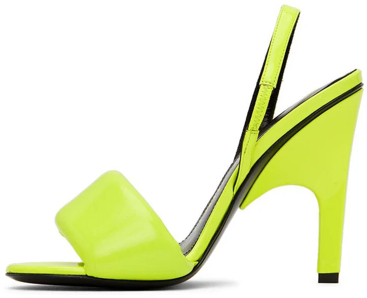 The Attico Yellow Rem Heeled Sandals - Image 3