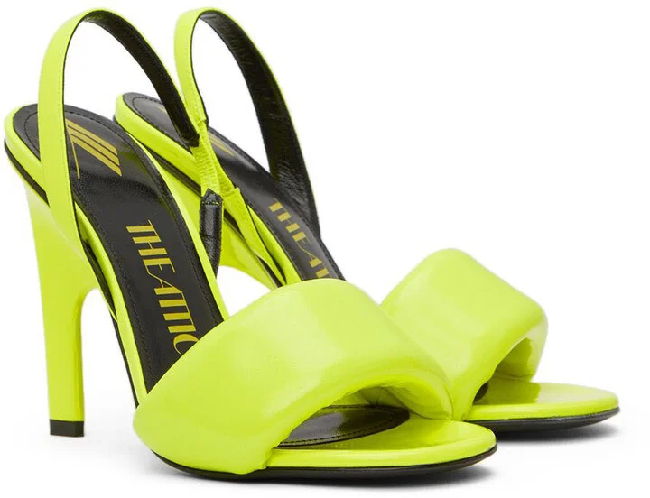 The Attico Yellow Rem Heeled Sandals - Image 4