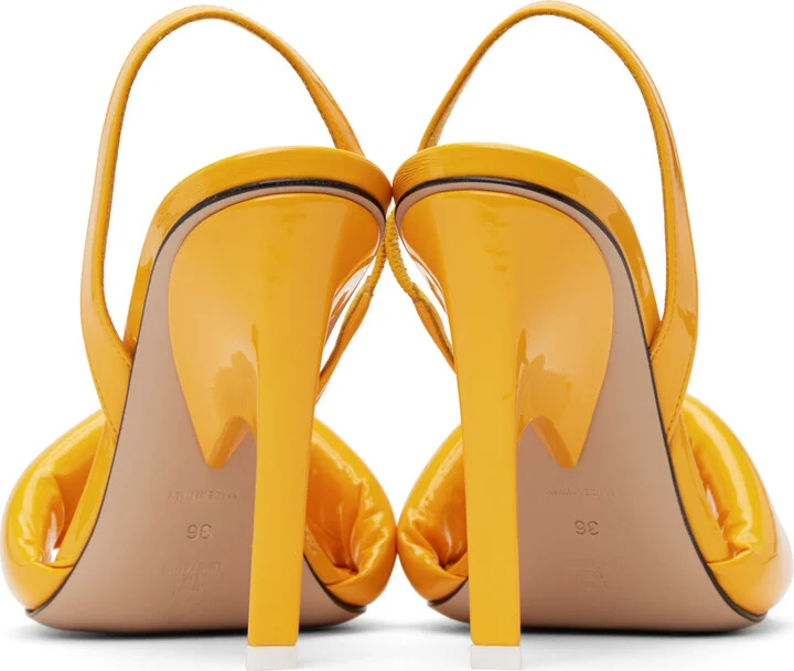 The Attico Yellow Rem Heeled Sandals - Image 2
