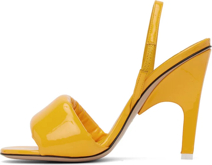 The Attico Yellow Rem Heeled Sandals - Image 3
