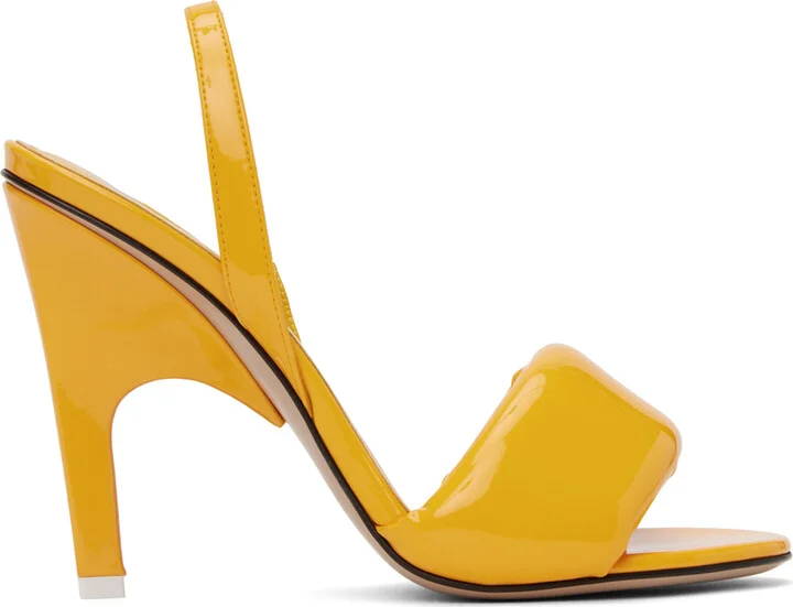 The Attico Yellow Rem Heeled Sandals