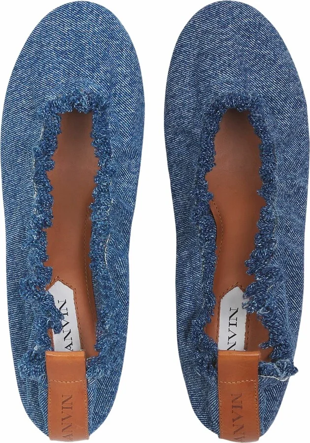 The Ballerina Flat In Denim - Image 3