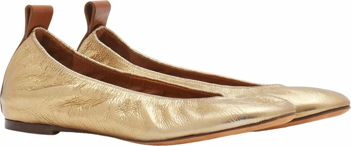 The Ballerina Flat In Metallic Leather - Image 2