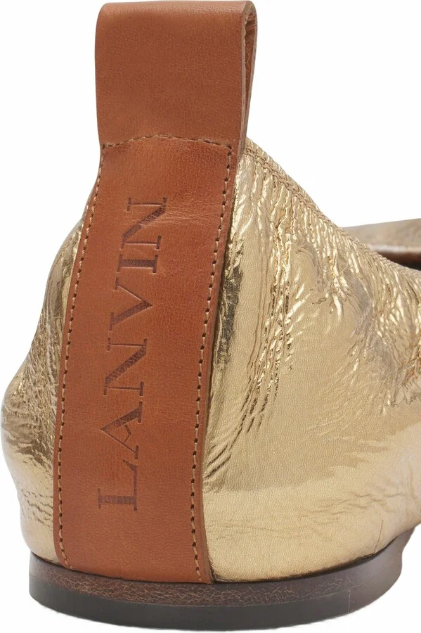 The Ballerina Flat In Metallic Leather - Image 5