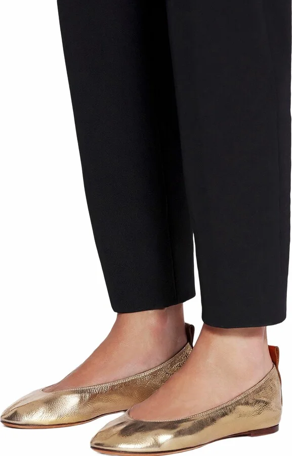 The Ballerina Flat In Metallic Leather - Image 6