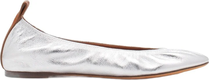 The Ballerina Flat In Metallic Leather