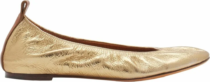 The Ballerina Flat In Metallic Leather