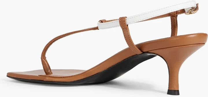 The Bicolor leather slingback sandals - Image 3