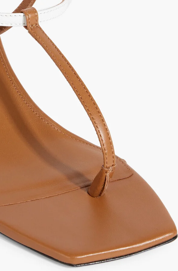 The Bicolor leather slingback sandals - Image 4