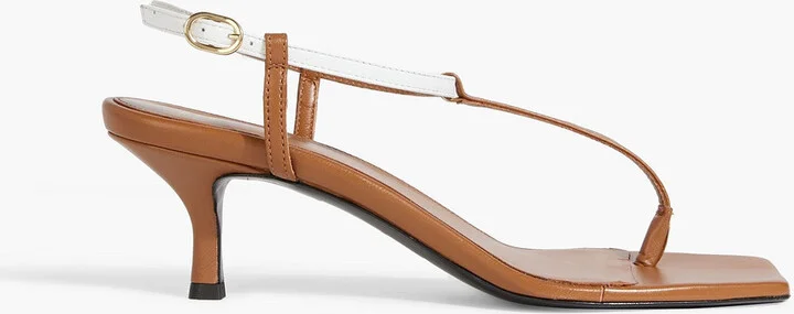 The Bicolor leather slingback sandals