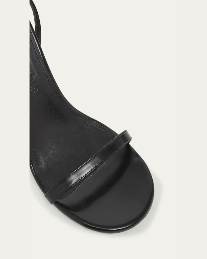 The Bisou Geometric Leather Sandals - Image 3