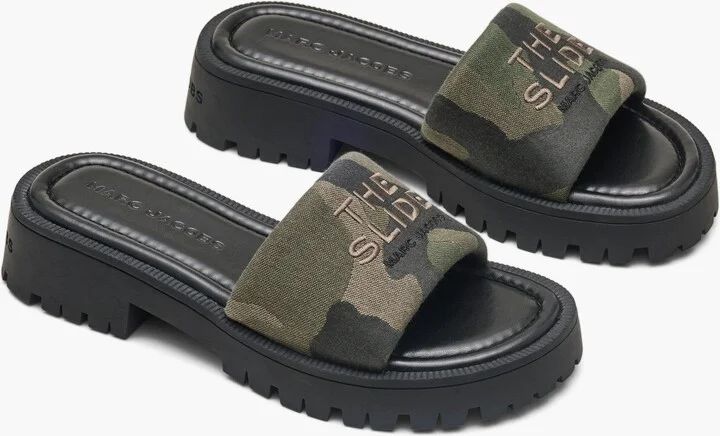 The Camo Jacquard Lug Sole Slide - Camo Multi