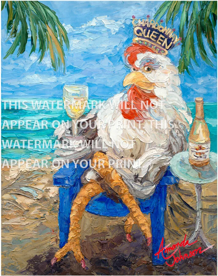 The Chardonnay Queen Unmatted Print 11 x 14