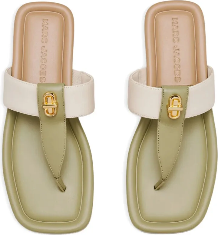 The Colorblock leather sandals - Image 3