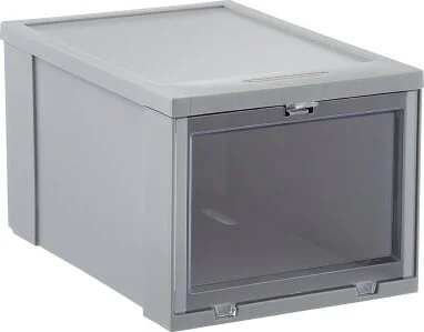 The Container Store X-Large Drop-Front Shoe Box Grey - Image 5