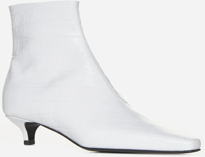 The Croco Slim Leather Ankle Boots - Image 2