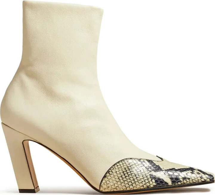 The Dallas embossed python-print boots