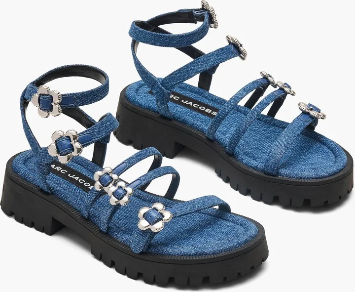 The Denim Daisy Gladiator Sandal - Vintage Indigo