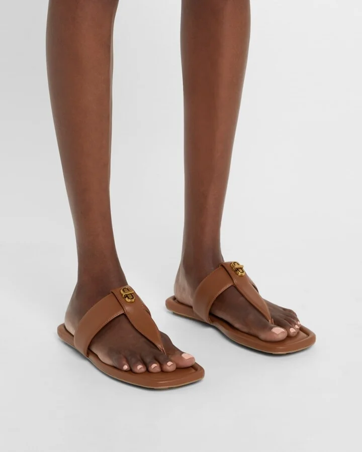 The Dual T Leather Sandals - Image 4