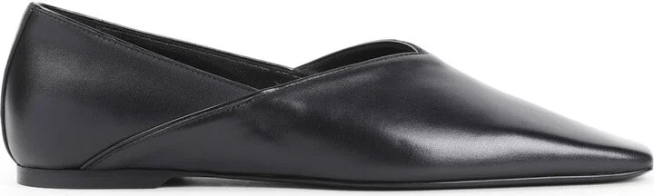 The Everyday Flat Black Nappa Leather Ballerinas