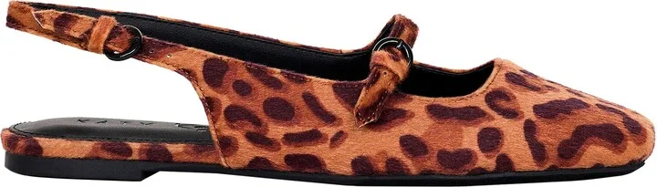 The Evie Faux Calf Hair Slingback Flat - Image 3