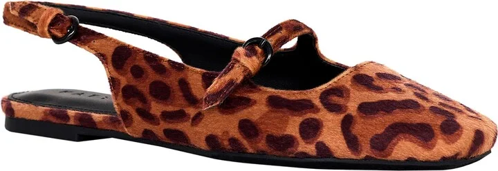 The Evie Faux Calf Hair Slingback Flat