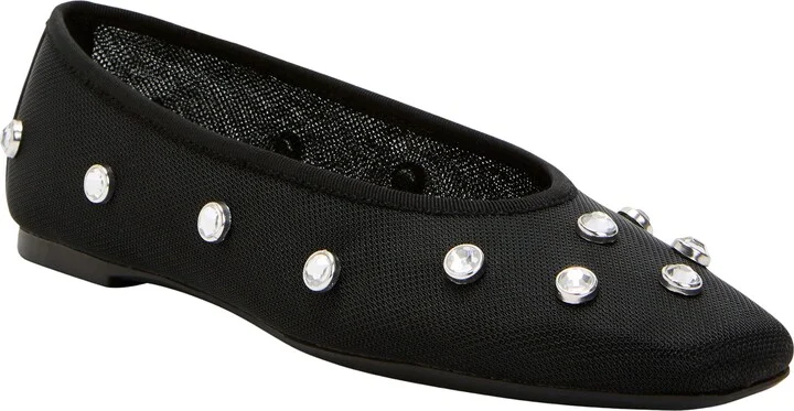 The Evie High Crystal Ballet Flat