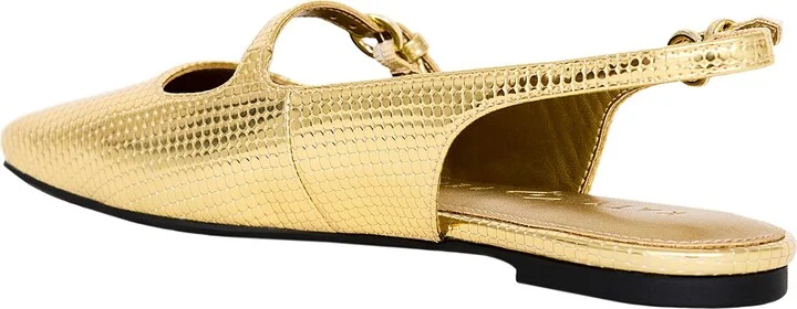 The Evie Lizard Embossed Slingback Flat - Image 2
