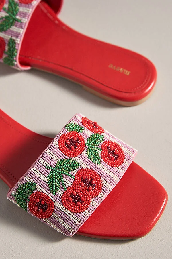The Fiona Beaded Slide Sandals by Maeve - Image 4