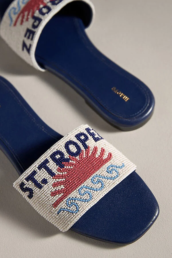 The Fiona Beaded Slide Sandals by Maeve - Image 3