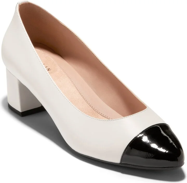 IVORY LEATHER / BLACK PATENT