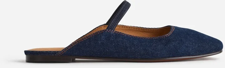 The Greta Ballet Flat Mule in Denim