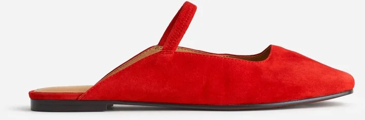 The Greta Ballet Flat Mule in Suede
