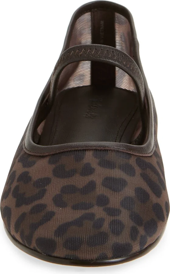 The Greta Leopard Mesh Ballet Flat - Image 4